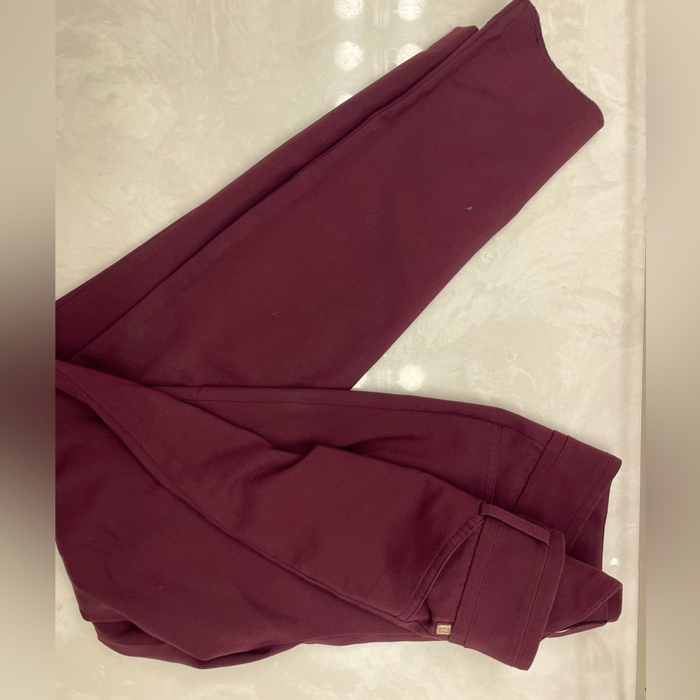 Ivanka Trump Ultra Stretch Pintuck Ankle Pants 
Color: Wine